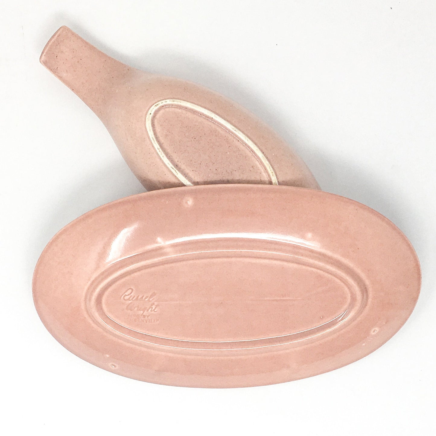 Russel Wright American Modern | Coral Gravy Boat and Liner