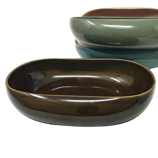 Russel Wright American Modern | Black Chutney Vegetable Serving Bowl