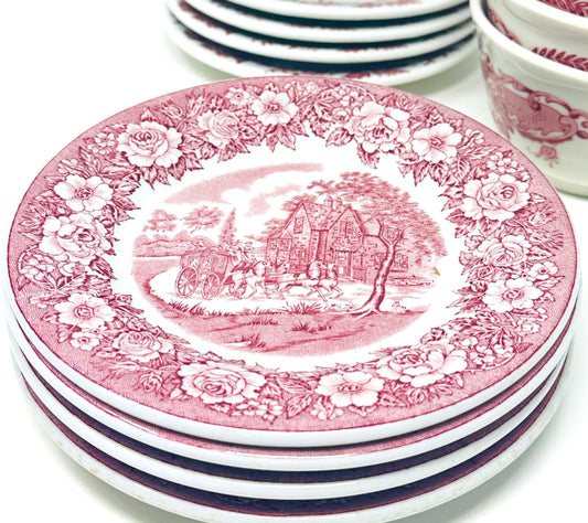 Shenango China Rosslyn Castle | Four Vintage Bread Plates