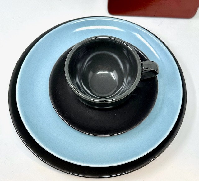 Russel Wright Charcoal Cup and Saucer | Restyled Casual China