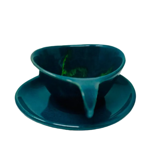 Glidden Pottery Cup and Saucer: Marine Fantasia