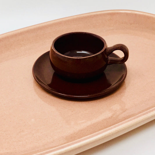 Russel Wright American Modern | Bean Brown After Dinner Cup and Saucer