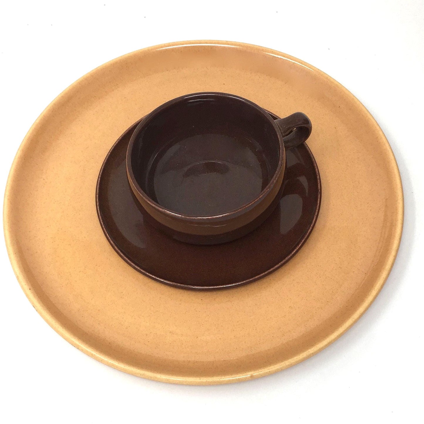 Russel Wright American Modern | Bean Brown Flat Cup and Saucer |